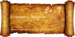 Csengeri Vulfia névjegykártya